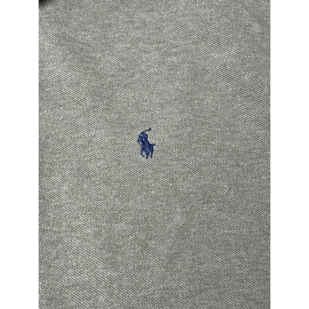Vtg Polo Ralph Lauren Men's Heather Gray Short Sleeve‎ Polo Shirt XXL